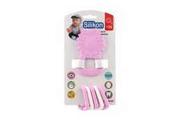 Kousátko zvířátko + přívěsky silikon/plast 7-8cm mix druhů  na kartě 3m+