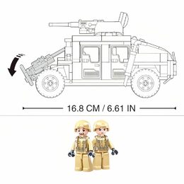 Sluban Army Model Bricks M38-B0837 Hummer bojový off road