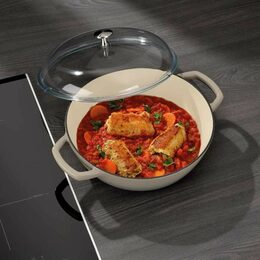 KELA Hluboká pánev litinová CALIDO 28 cm 3,8 l šedá KL-12614