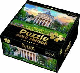 Puzzle Rumunské Atheneum, Bukurešť, Rumunsko - Zlaté vydání 500 dílků 48x34cm v krabici 26x26x10cm