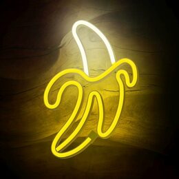 Dekorativní LED neon Banán žlutý