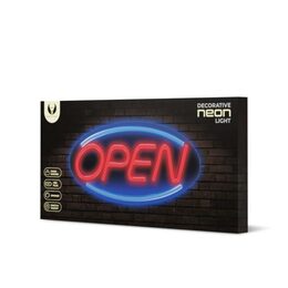 Dekorativní PLEXI LED neon Open modro-červený