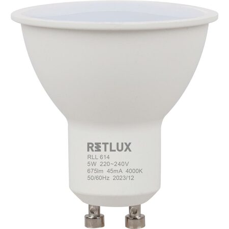 RLL 614 GU10 bulb 5W CW D RETLUX