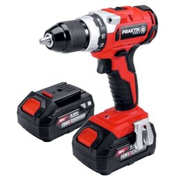 PRAKTIK-TOOLS AKU Vrtačka 18V bezuhlíková +nabíječka a 2 baterie 3Ah Q-LINE FLEXPOWER PT-PTQ019