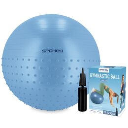 Spokey HALF FIT 2v1 Masážní gymnastický míč, 65 cm, modrý