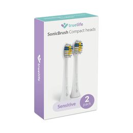 TrueLife SonicBrush Compact-series heads Sensitive white 2 pack