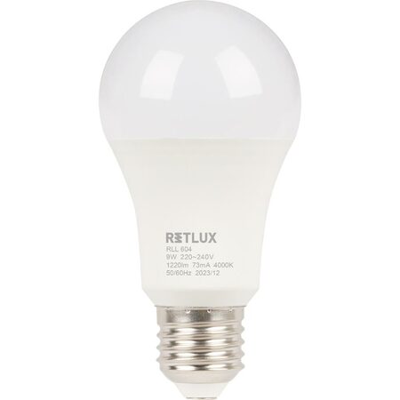 RLL 604 A60 E27 bulb 9W CW  D     RETLUX