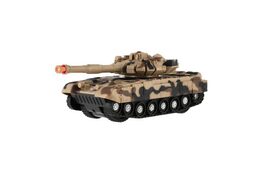 Tank plast 23x8cm na setrvačník na baterie se světlem se zvukem 2 barvy 8ks v boxu