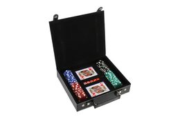 Poker sada 100ks + karty + kostky v kufříku v krabici 28x25x8cm