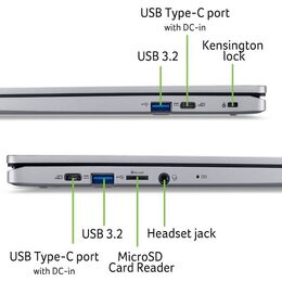 Ntb Acer Chromebook 315 (CB315-5H-C2XJ) Intel Core N-N100, 15.6", 1920 x 1080 (FHD), RAM 8GB, SSD 128GB, Intel UHD Graphics , Chrome OS  - stříbrný