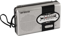 Radiopřijímač Orava T-103, stříbrný/černý