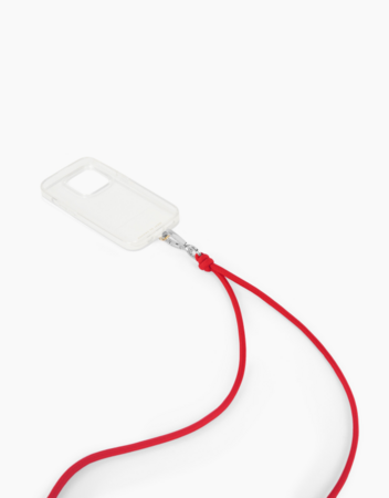 Univerzální šňůrka na krk pro telefony se zadním krytem radiant red