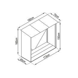 Přístřešek na dřevo G21 WOH 136 - 182 x 75 cm, antracitový