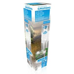 GRUNDIG Solární LED svítidlo zahradní s pohybovým sensorem 30 cm nerez ED-206718