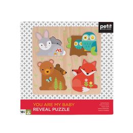 Petit Collage Dřevěné Reveal Puzzle Jsi moje miminko