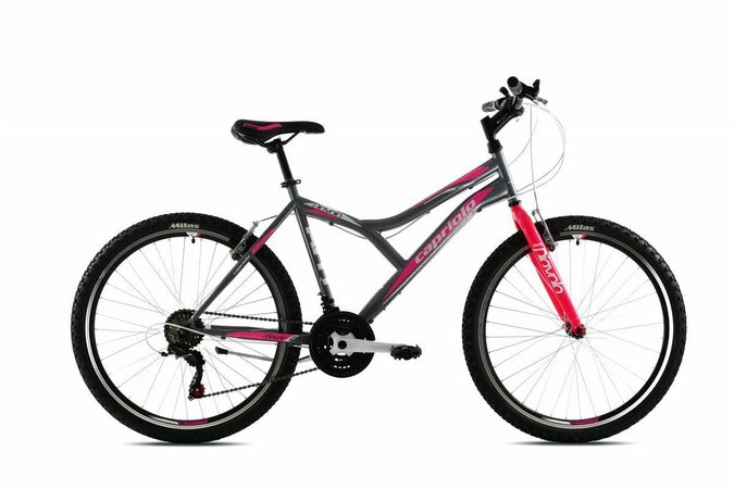 Horské jízdní kolo Capriolo DIAVOLO DX 600 26"/18HT šedo - růžové 17"