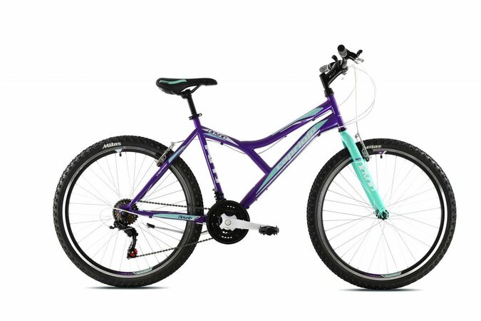 Horské jízdní kolo Capriolo DIAVOLO DX 600 26"/19" fialovo/tyrkysové