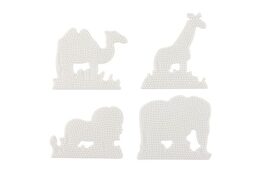 Podložka na zažehlovcí korálky Hama slon,žirafa,lev,velbloud 4ks na kartě 19x24cm