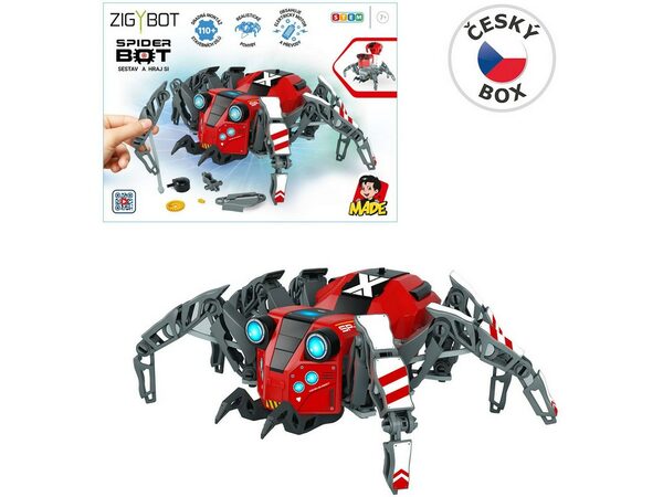 Robot Zigybot Spider, stavebnice, 110 dílků