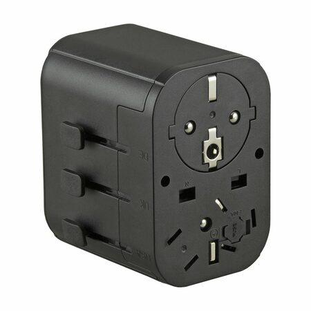 Adaptér Jupio Travel Adapter 2x USB-A 1x USB-C 15.5W uviverzální cestovní