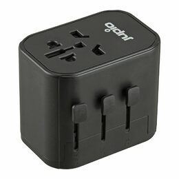 Adaptér Jupio Travel Adapter 2x USB-A 1x USB-C 15.5W uviverzální cestovní