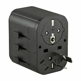 Adaptér Jupio Travel Adapter 2x USB-A 1x USB-C 15.5W uviverzální cestovní