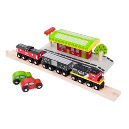 Bigjigs Rail CN nákladní vlak + koleje