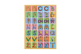 Pexeso Abeceda papírové společenská hra 32 obrázkových dvojic 21,5x31,5cm