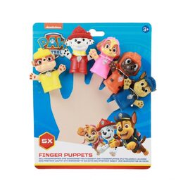 Maňásek prstový 5ks Tlapková patrola/Paw patrol guma 6cm na kartě 16,5x20cm