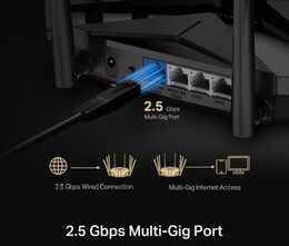 WiFi router TP-Link MERCUSYS MR90X AX6000 dual AP/router, 3x GLAN, 1x GWAN/ 574Mbps 2,4/ 2402Mbps 5GHz