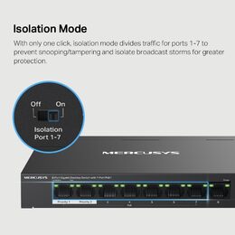 Switch TP-Link Mercusys MS108GP 1x GLAN, 7x GLAN s PoE+, 65W