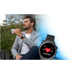 Smartwatch V12 Black leather GARETT