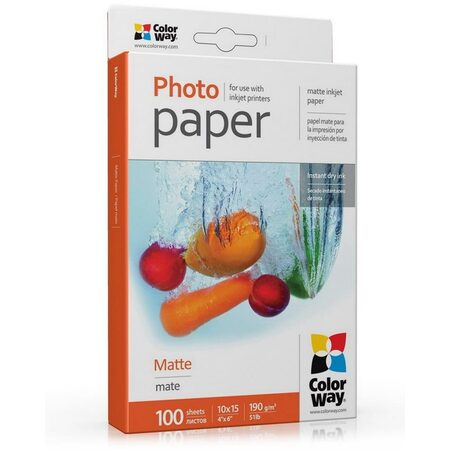 Fotopapír Matte 10x15 100ks COLORWAY