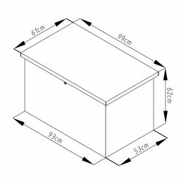 Zahradní box G21 Denver 280 L, šedý plechový