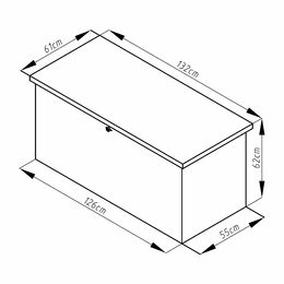 Zahradní box G21 Denver 400 L, šedý plechový