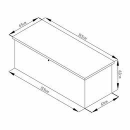 Zahradní box G21 Denver 560 L, šedý plechový