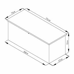 Zahradní box G21 Denver 770 L, antracitový plechový