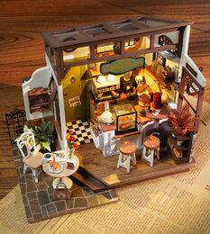 RoboTime 3D Dřevěné puzzle Kavárna č. 17 - poškozený obal