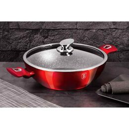 BERLINGERHAUS Wok s poklicí 30 cm Burgundy Edition BH-7110