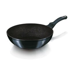 BERLINGERHAUS Pánev WOK s mramorovým povrchem 30 cm Aquamarine Metallic Line BH-6114