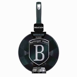 BERLINGERHAUS Pánev WOK s mramorovým povrchem 30 cm Aquamarine Metallic Line BH-6114