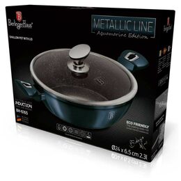 BERLINGERHAUS Pekáč s mramorovým povrchem a poklicí 24 Aquamarine Metallic Line BH-6165
