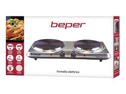 BEPER 90825 dvouplotýnkový nerez elektrický vařič 1500W