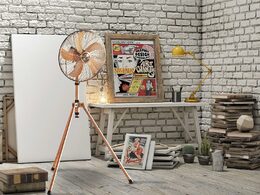 BEPER VE119 stojanový kovový ventilátor RETRO, 50W (průměr 40 cm)