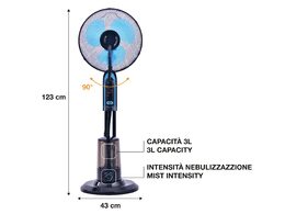 BEPER VE502 stojanový ventilátor se zvlhčovačem vzduchu, 75W (průměr 45 cm)
