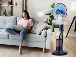 BEPER VE502 stojanový ventilátor se zvlhčovačem vzduchu, 75W (průměr 45 cm)