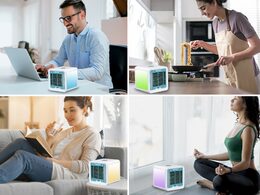 BEPER cube stolní USB ventilátor, 3 rychlosti, LED colors