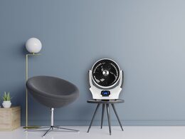 BEPER stolní digitální 360°ventilátor, digitální displej, 25W