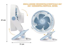 Beper VEN420 USB stolní klipsový ventilátor, lithium aku