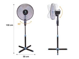 Beper VEN100 stojanový ventilátor 40cm, 3 rychlosti, oscilace, osvětení, 35W